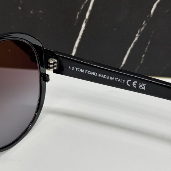 NEW TOM FORD VINCENZO TF1072 01B BLACK UNISEX SUNGLASSES TOM FORD FT1072 01B main image 4